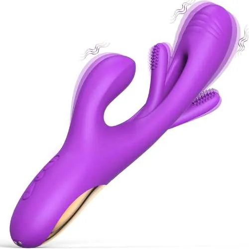 3-in-1 Clitoral Vibrator – Tongue Licking & G-Spot Stimulator, 14 Vibrations