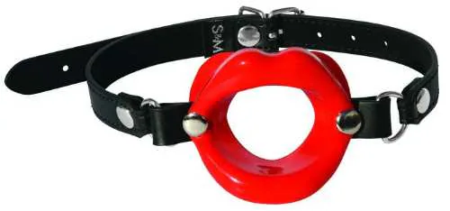 Silicone Lips Open Mouth Gag – Adjustable Bondage Strap