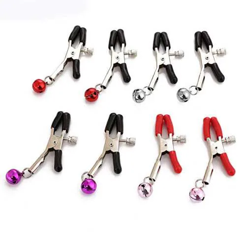 Adjustable Metal Nipple Clamps with Bell Accents