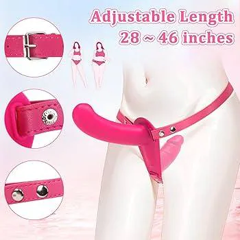 Strap-On Vibrating Harness Set – Dual Silicone Dildos, 10 Modes