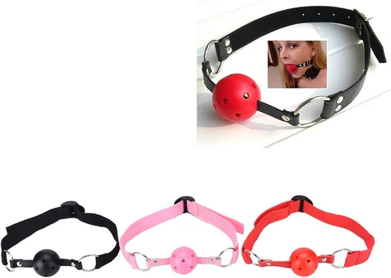 Ventilated Ball Gag – Silicone Mouth Ball with Air Holes