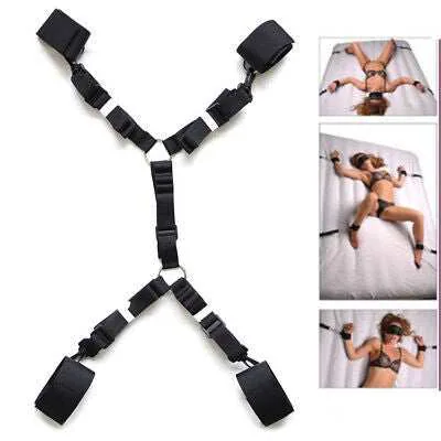 Bondage Bed Restraint Set with Eye Mask