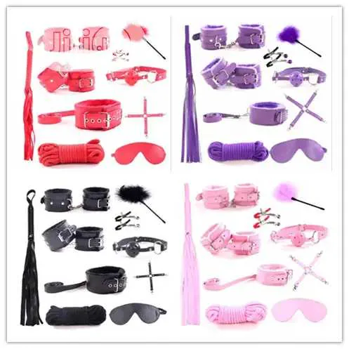 BDSM Bed Restraint Set of 10 pcs – Leather Strap bdsm in lebanon